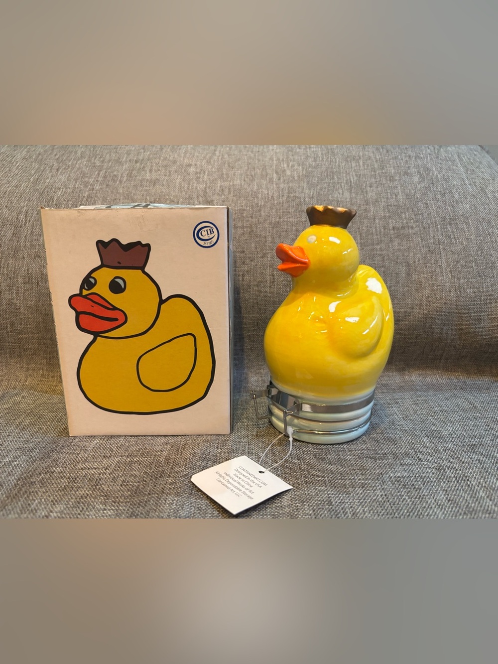 Duck Spring Lock Trinket Box Figurine